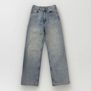Monki Jeans Womens Size 24 Light Wash High Rise Straight Leg Mom Jeans